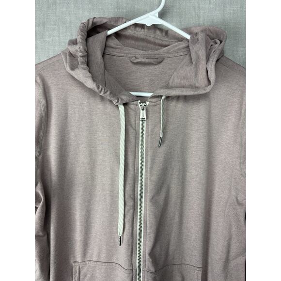 Vuori Halo Performance Hoodie 2.0 Full Zip Womens DreamKnit Umber Heather Pink M - Picture 4 of 8